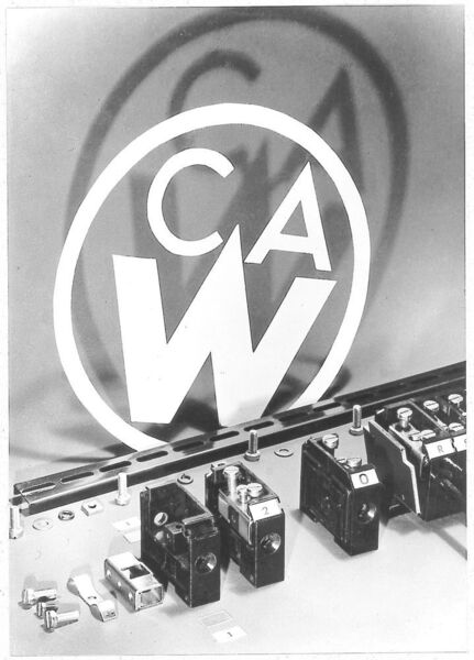 Das Firmenzeichen von Weidmüller hat sich in den Jahren mehrfach verändert: So sah es 1948 bis 1955 aus.  (Weidmüller)