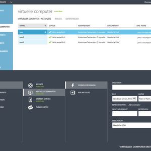 Virtuelle Computer erstellen Sie über den Menüpunkt "Virtuelle Computer" und der Auswahl von "Neu" im unteren Bereich.