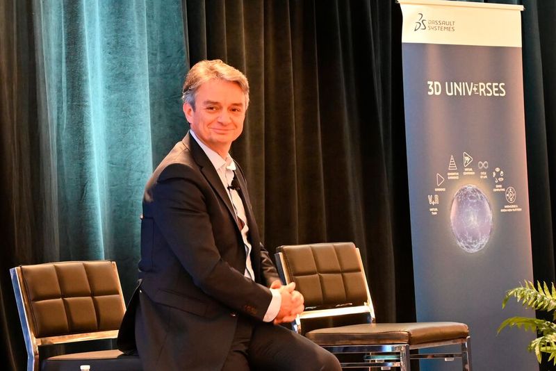 Pascal Daloz, CEO von Dassault Systèmes, ist sich sicher, dass sich Europa von den großen Tech-Firmen abheben kann: Hier komme das Wissen aus der Industrie mit dem von Software und IT zusammen. (Bild: Stefanie Michel)