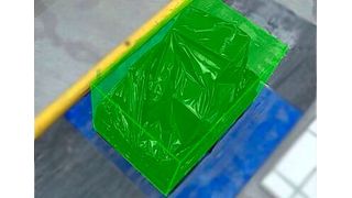 Mit dem System „MetriXFreight L335“ lassen sich auch schwarz folierte Waren leicht vermessen. (Bild: Metrilus)