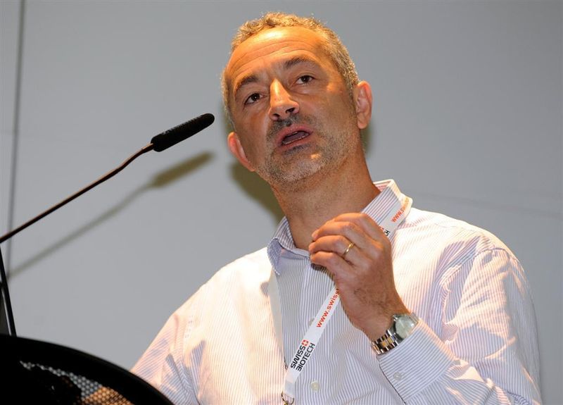 Georg Feger, PhD, Site Manager, Geneva Research Center, Vice President, Research Head of NBE Technologies, Merck Serono, auf der PEGS Konferenz.  (Bild: Deutsche Messe)