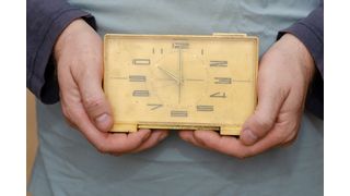 Plastics, like what was used for this clock’s face, yellow over time; researchers now might know why this happens for polyethelene. (Source: Mikhail - stock.adobe.com)