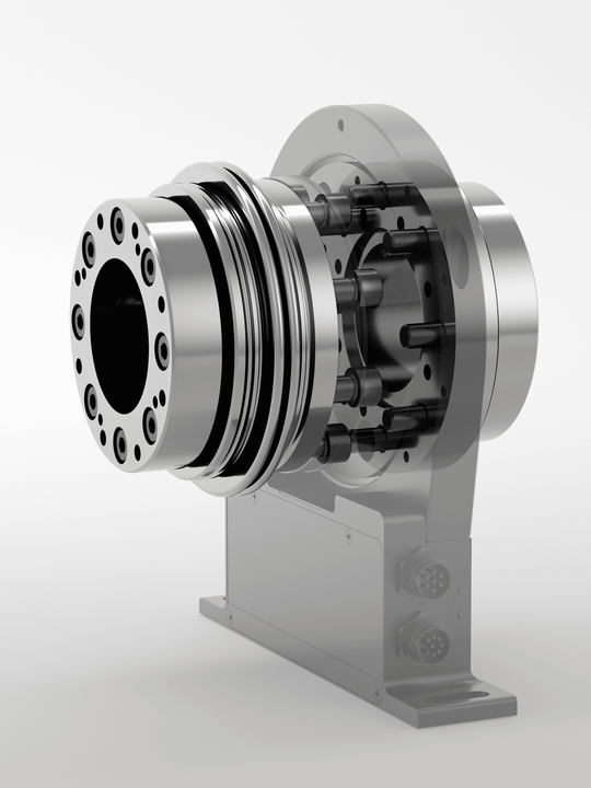 High-Speed-Kupplung mit geschweißtem Metallbalg von R+W: Die Konstruktion kombiniert einen hohlen Balgaufbau, eine direkte Flanschanbindung und eine geringe Anzahl an Schnittstellen für hohe Torsionssteifigkeit, geringes Massenträgheitsmoment und hohe Laufruhe bei Umfangsgeschwindigkeiten bis 200 m/s. (Bild:  R+W Antriebselemente)