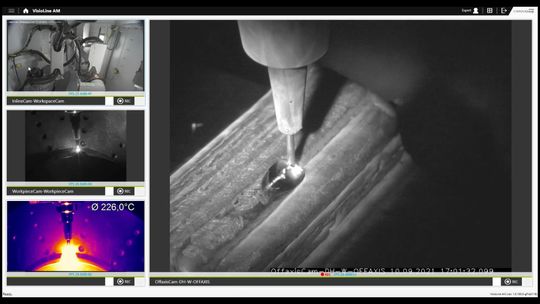 (Mit dem neuen digitalen System VisioLine AM wird der Schweißvorgang über mehrere Kamerasysteme erfasst und dokumentiert und ermöglicht so ein systematisches Prozessmonitoring. Bildquelle: Chiron Group)