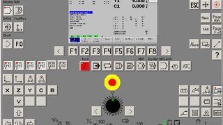 Bild 1: Die 3D-Simulations-Software Winflex IPS Plus stellt Bedienfeld, Maschinen-Bildschirm und Arbeitsraum der Drehmaschine TNL 26 übersichtlich dar. (Archiv: Vogel Business Media)