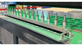 Profi-1 Performance von Harmuth CNC-Frästechnik mit encodergesteuerter Frässpindel und integriertem Werkzeugwechsler. (Bild: Mitsubishi Electric)