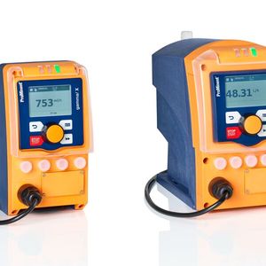 Für die Precursor-Herstellung eingesetzte ProMinentProdukte sind je nach erforderlicher Menge die langlebigen MagnetMembrandosierpumpe gamma/ X (bis 45 l/h) und gamma/ XL (bis 80 l/h), die  sich unter anderem durch eine schnelle Ansprechzeit auszeichnen.(Bild:  ProMinent GmbH)