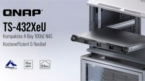 QNAP hat das TS-432XeU vorgestellt: ein kompaktes 1U-Rack-NAS mit kurzer Bautiefe für kleinere geschäftliche Umgebungen. (Bild: QNAP)