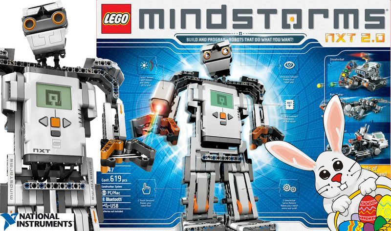 Der Osterhase bringt zum Frühlingserwachen den elektrotechnik Facebook-Fans einen Lego Mindstorms NXT 2.0 Baukasten. (elektrotechnik)