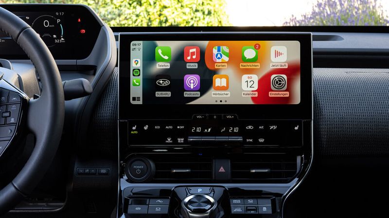 Das moderne Infotainmentsystem kann problemlos „Android Auto“ und „Apple Carplay“ integrieren. (Bild: Subaru)