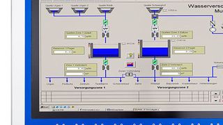 Der SCM-156 Schaltschrankmonitor mit projiziert kapazitiver Touch-Technik verbindet die Vorteile eines modernen Industriemonitors mit den intuitiven Bedien- und Beobachtungsfunktionen eines Touchpanels.  (Picos)
