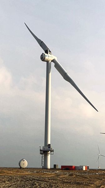 Die Testanlage von Envision Energy in Thyborøn (Dänemark). (Ecoswing)