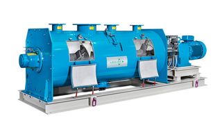 Bei der Produktion von Lithiumakkumulatoren stellt die Aufbereitung der erforderlichen Rohstoffe höchste Qualitätsanforderungen. Lödige begegnet dieser anspruchsvollen prozesstechnischen Aufgabe mit einer speziellen Ausführung des bewährten Pflugschar-Mischers.  (Bild: Lödige)