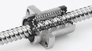 Aufgeschnittener Kugelgewindetrieb «Carry Speedline» mit patentiertem Umlenkungssystem für die Kugelrückführung. (Bild: Eichenberger)
