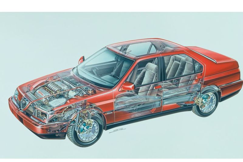 Das zweite Facelift zum Modelljahr 1993 brachte unter anderem einen Sechszylindermotor mit 24-Ventil-Technik. (Alfa Romeo)