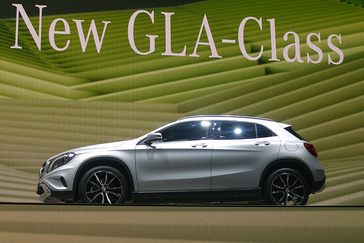 Recht hoch positioniert hat Mercedes den GLA, zumindest optisch. (Foto: Grimm)