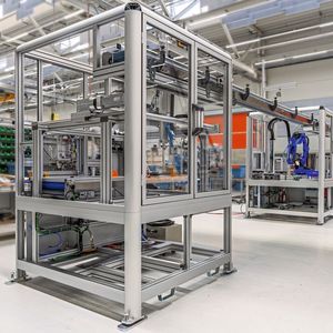 In der Linearzelle finden Handling- und Logistikarbeiten statt.(Bild:  Minitec)