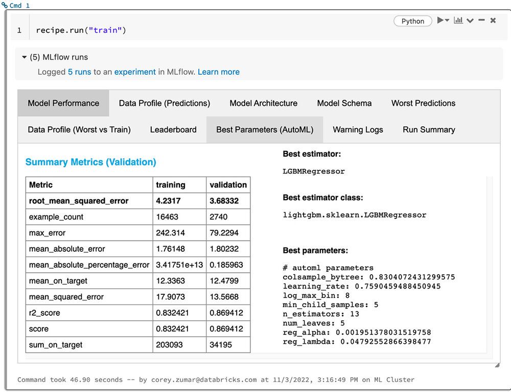 Databricks Erweitert MLflow 2.0 Um MLflow Recipes || Bild 3 / 6