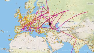 Die Ausbreitung einer Pandemie über Flugrouten haben Informatiker bei Max Planck berechnet. ( Max Planck Institut für Informatik)