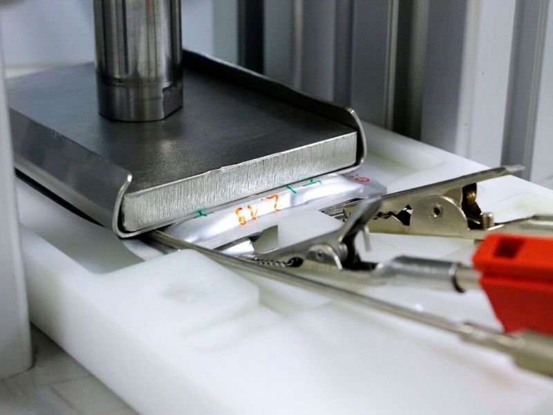 Durch die Minimierung von Volumenänderungen auf Elektrodenebene in Li-S- und LIB-Prototypzellen sollen auf Zellebene hohe Energiedichten bei gleichzeitig minimaler Dickenänderung über den Ladezustand nachgewiesen werden. (Fraunhofer IWS)