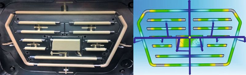 With its Flexflow technology, Italian hot-runner specialist HRS Flow has developed an innovative solution for the injection moulding of high-quality parts primarily for the automotive industry.  (HRS Flow)