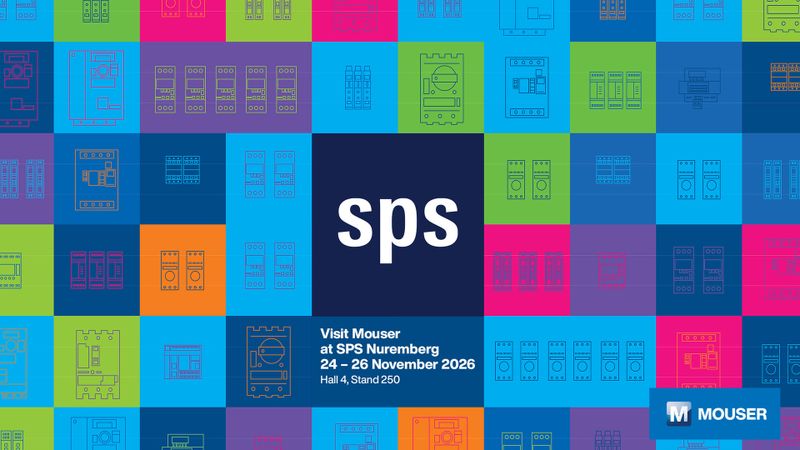 Mouser Electronics ist auf der SPS 2026 in Halle 4 an Stand 250 zu sehen.(Bild:  Mouser)