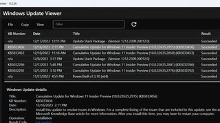 „Windows Update Viewer“ zeigt Informationen zu installierten Windows-Updates an. (Bild: Thomas Joos)