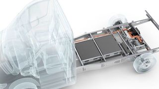 Das „Hybrid Power Chassis“ beinhaltet eine elektrifizierte Hinterachse für Transporter. (AI-Ko)