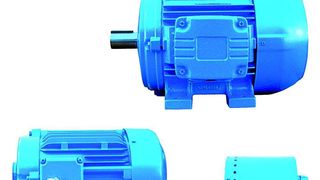 Bild 1: Die drei Antriebsmotoren bieten jeweils eine Leistung von 7,5 kW, die Baugröße variiert beträchtlich: a) Standard-Asynchronmotor (Baugröße 132); b) frequenzgeregelter Asynchron-Drehstrommotor (Baugröße 112); c) frequenzgeregelter Permanentmagnetmotor Epam (Baugröße 90). (Archiv: Vogel Business Media)