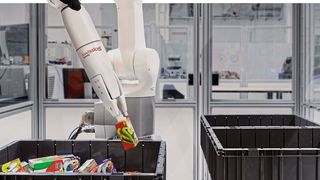 Das Produkt ItemPiQ von Swisslog bildet den Grundstein für angewandte künstliche Intelligenz in der Robotik: Das intelligente Vision System erkennt Greifpunkte unbekannter Artikel und wählt dabei die richtige Greifmethode aus, was den Einlernprozess erleichtert. (Kuka Group)