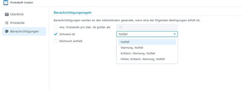 Benachrichtigungen spielen eine wichtige Rolle für die Stabilität des NAS.  (Bild: Joos – Synology)