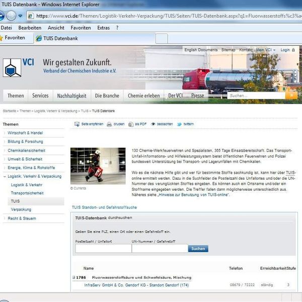 The TUIS online-database can be accessed via www.tuis.org ... (Picture: PROCESS/Screenshot of: www.tuis.org)