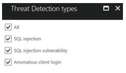 Wenn Sie auf „Threat Detection Types“ klicken, wird ein neues Fenster geöffnet.(Bild:  Microsoft)