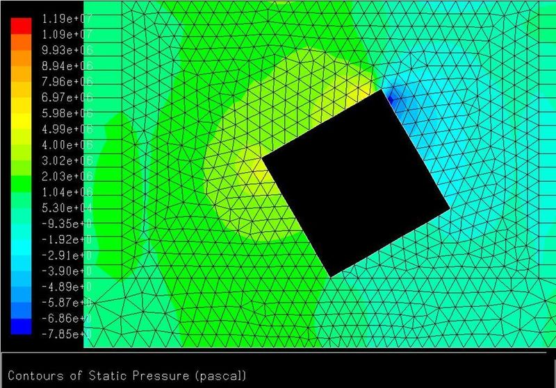 Bild 4: Simulation eines bewegten Schleifkorns während des Strömungsschleifen. Ziel dieser Simulation ist die Analyse der Wechselwirkung zwischen Schleifkorn und Bauteiloberfläche. Bild: IWF (Archiv: Vogel Business Media)