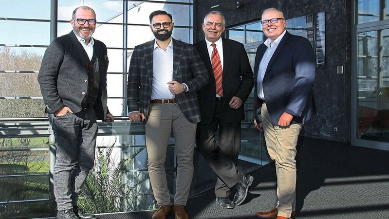 Das neue Führungsteam der Starcar Europa Service Group AG: (v. l.) Jens Hilgerloh, Nima Kalantari, Detlef Kehler und Marcus Hungerkamp.(Bild:  Starcar Europa Service Group)