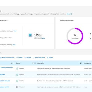 Über die Konsole der AI Data Engine können Regeln für die Guardrail-Funktion definiert werden, die Festlegen, wie und welche Daten für KI-Anwendungen genutzt werden. (Bild:  NetApp)