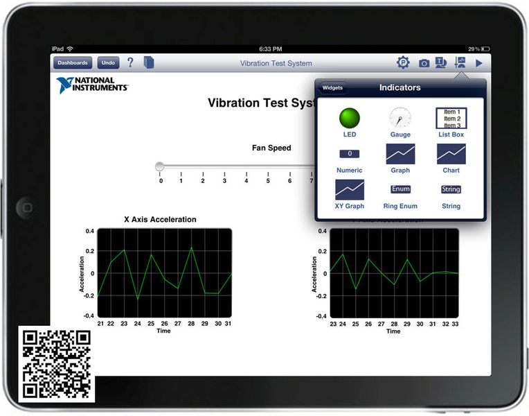Diagrams simply called up by LabView. (National Instruments)