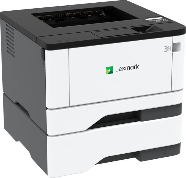 Der Lexmark B3340dw, hier mit zusätzlichem 550-Seiten-Papierfach, ist mit 38 Seiten pro Minute etwas langsamer, dafür aber günstiger. (Lexmark)