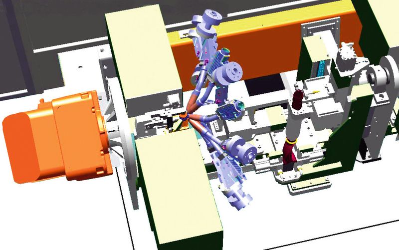 RobotStudio simuliert und visualisiert die Positionen des Brenners am Werkstück in Form von „Brennerwolken“. (Bild: ABB)