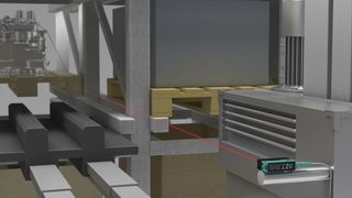 Der Distanzsensor VDM28 dient hier zur Fachbelegkontrolle und der exakten Positionierung eines Regalbediengerätes (RBG) in doppelt-tiefen Regalen. (Pepperl + Fuchs)