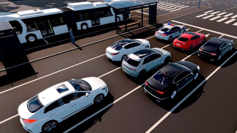 Bilder aus der Simulationsplattform von Morai zeigen realitätsnahe Verkehrssituationen der Stadt Seoul.(Bild:  Morai)