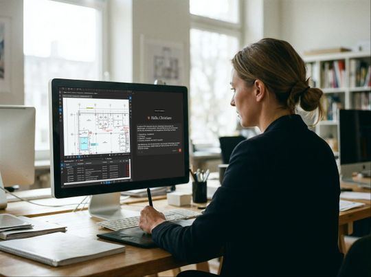 KI (hier Claude in Bluebeam Max)  ermöglicht die Automatisierung komplexer Prozesse. Beispielsweise den gewerkeübergreifenden Abgleich großer Plansätze.(Bild:  Bluebeam GmbH)