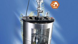 Viscoflux lite, das Fassentleerungssystem für höher viskose, gerade noch fließfähige Medien – jetzt auch in Ex-Ausführung (Bild: Flux)