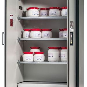 Vorsicht ist geboten, denn Metallpulver können beim Aufwirbeln gefährliche explosionsfähige Atmosphären bilden. In Pulverform wird damit auch ein vereinheitlich unbrennbares Metall zündfähig und explosiv.(Bild:  Asecos)