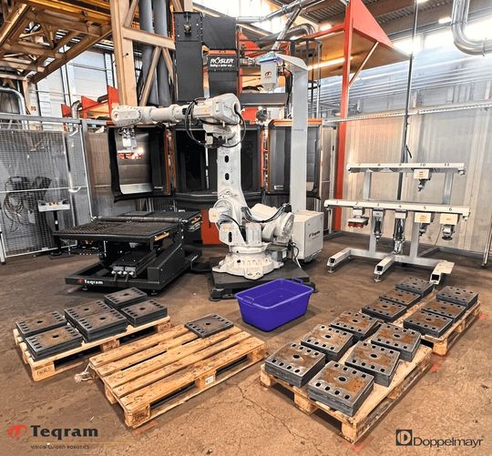 Der Easy-Grinder arbeite vollautomatisch, ohne dass eine Programmierung oder ein aufwendiges Teaching erforderlich sei.(Bild:  Teqram)