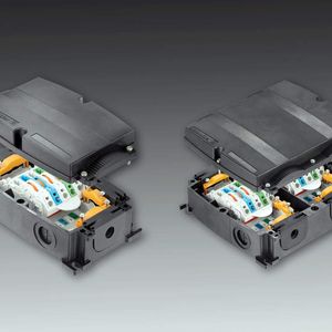 Bild 2: Diese Verteilergehäuse lassen sich als Einspeisung oder als zweifacher T-Abgang nutzen (links: Powerbox, rechts: Powerbox XL). Bild: Caméléon