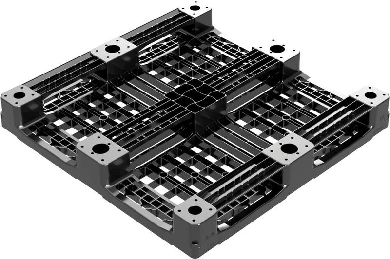 Die Drei-Kufen-Palette ist mit den Maßen 1140 x 1140 mm für die Containerbeladung optimiert. (Cabka-IPS)