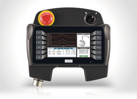 Das integrierte 4,3-Zoll-Farbdisplay des HG1P bietet eine klare und intuitive Benutzeroberfläche und ist auch in anspruchsvollen Umgebungen gut zu erkennen.(Bild:  APEM/IDEC)