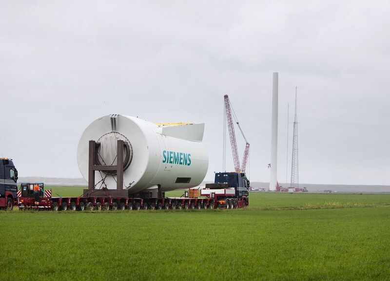In Høvsøre wurde der erste Prototyp der neuen Windenergieanlage errichtet. (Siemens)
