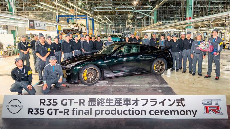 Der vorerst letzte GT-R ist im Nissan-Werk Togichi in Japan vom Band gelaufen.(Bild:  Nissan)